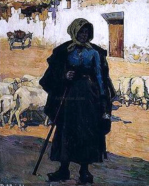 Alberto Pla Y Rubio Mujer Anciana - Canvas Print