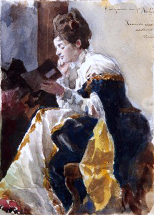 Jose Luis Pellicer Mujer Leyendo - Canvas Print