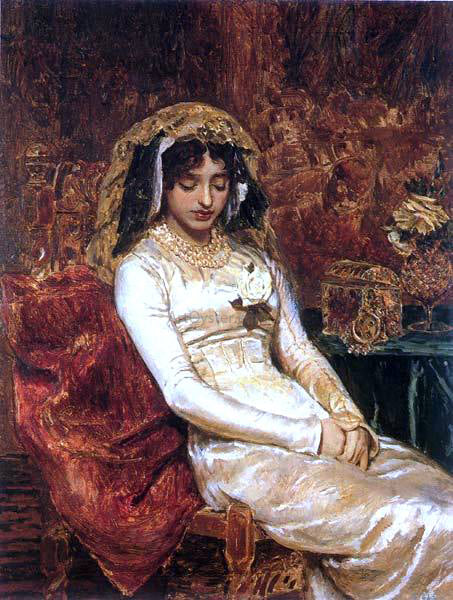 Antonio Munoz Degrain Mujer Sentada - Canvas Print