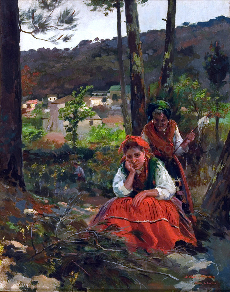 Julio Vila Prades Mujeres en el Campo - Canvas Print