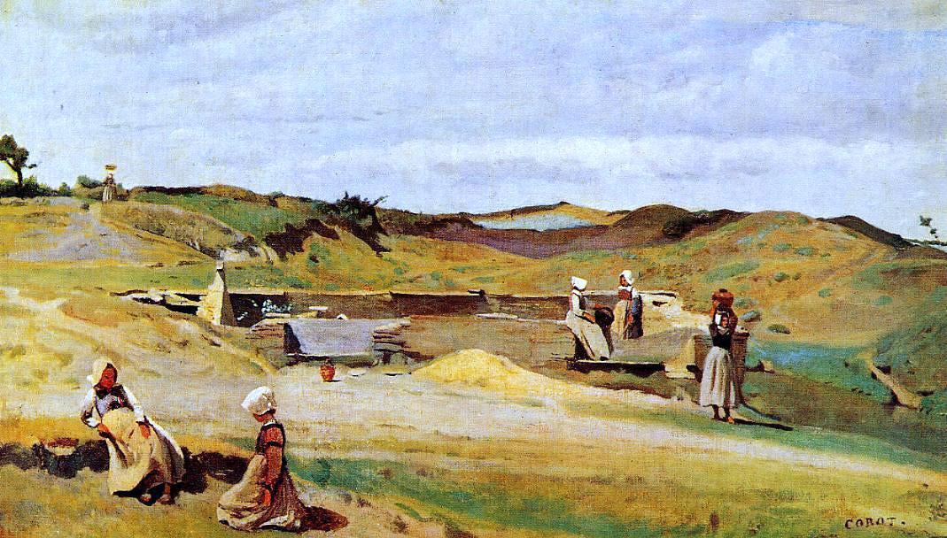 Jean-Baptiste-Camille Corot Mur (also known as Cotes-du-Nord) - Canvas Print