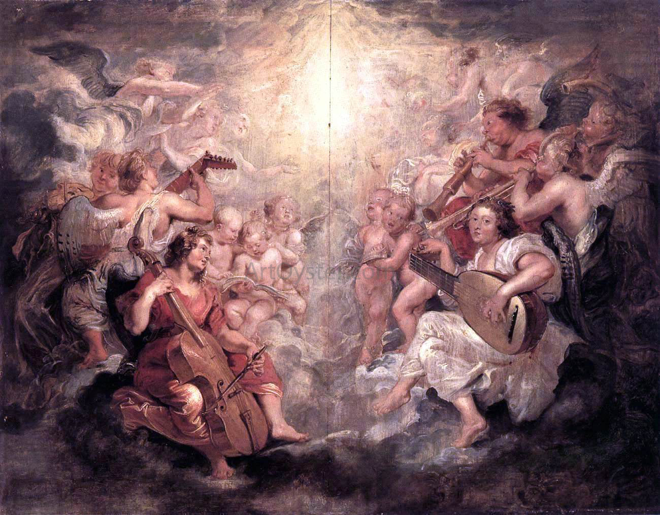 Peter Paul Rubens Music Making Angels - Canvas Print