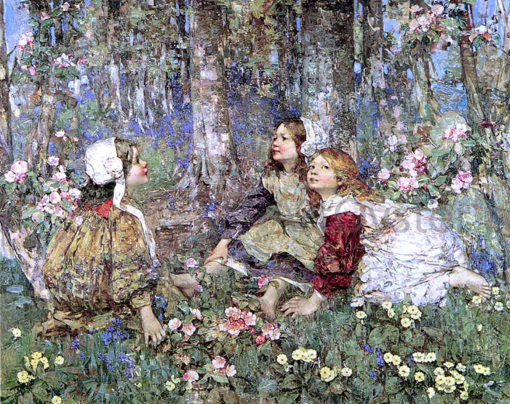 Edward Atkinson Hornel Music of the Woods - Canvas Print