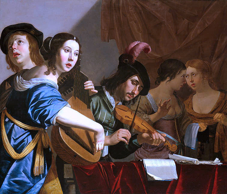 Jan Van Bijlert Musical Company - Canvas Print