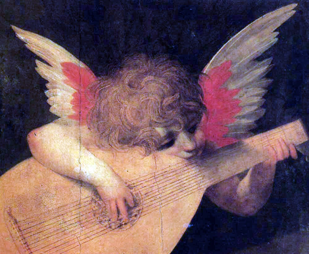 Rosso Fiorentino A Musician Angel - Canvas Print