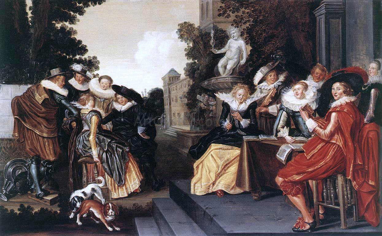 Dirck Hals Music-Making Company on a Terrace - Canvas Print