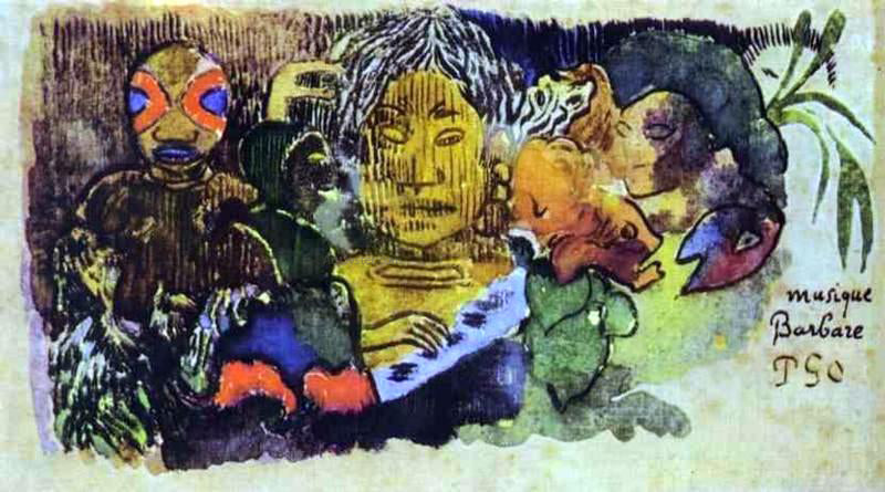 Paul Gauguin Musique Barbare - Canvas Print