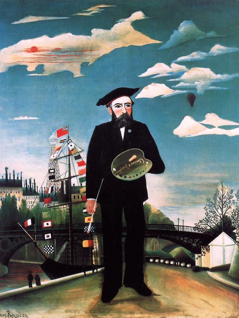 Henri Rousseau Myself, Landscape Portrait - Canvas Print