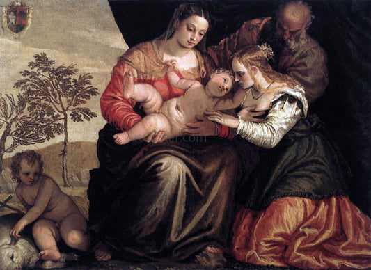Gian Battista Zelotti Mystic Marriage of St Catherine - Canvas Print