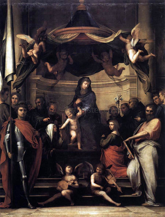 Fra Bartolomeo Mystic Marriage of St Catherine - Canvas Print