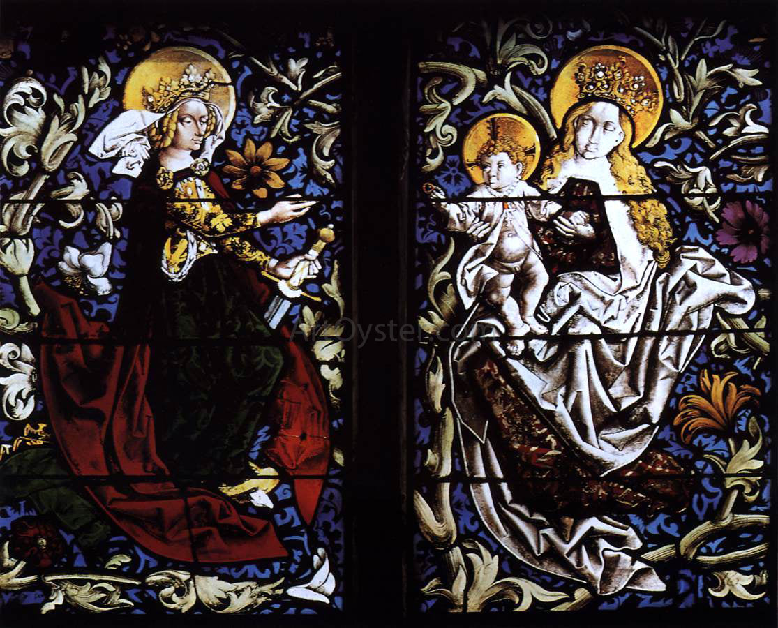Peter Hemmel Von Andlau Mystic Marriage of St Catherine - Canvas Print