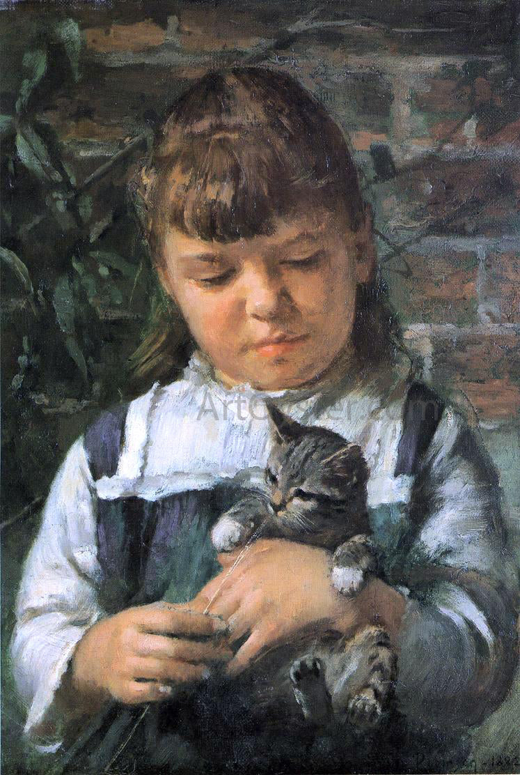 Theodore Robinson A Nantucket Girl - Canvas Print