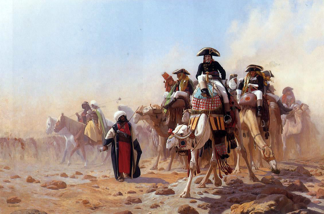 Jean-Leon Gerome Napoleon and His General Staff - Canvas Print