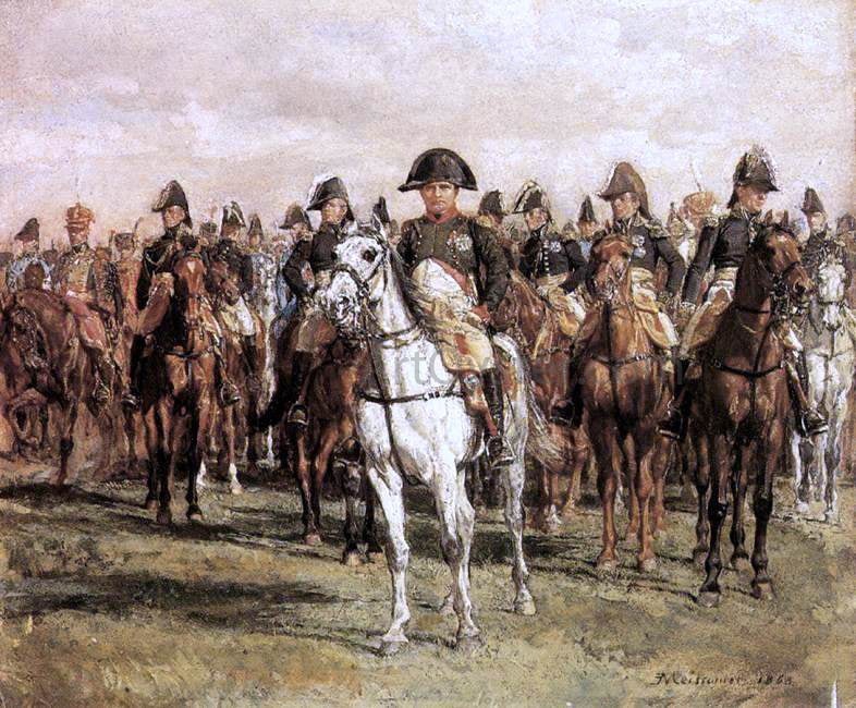 Jean-Louis Ernest Meissonier Napoleon and His Staff - Canvas Print