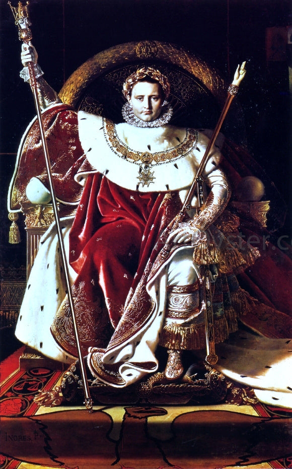 Jean-Auguste-Dominique Ingres Napoleon as Jupiter Enthroned - Canvas Print
