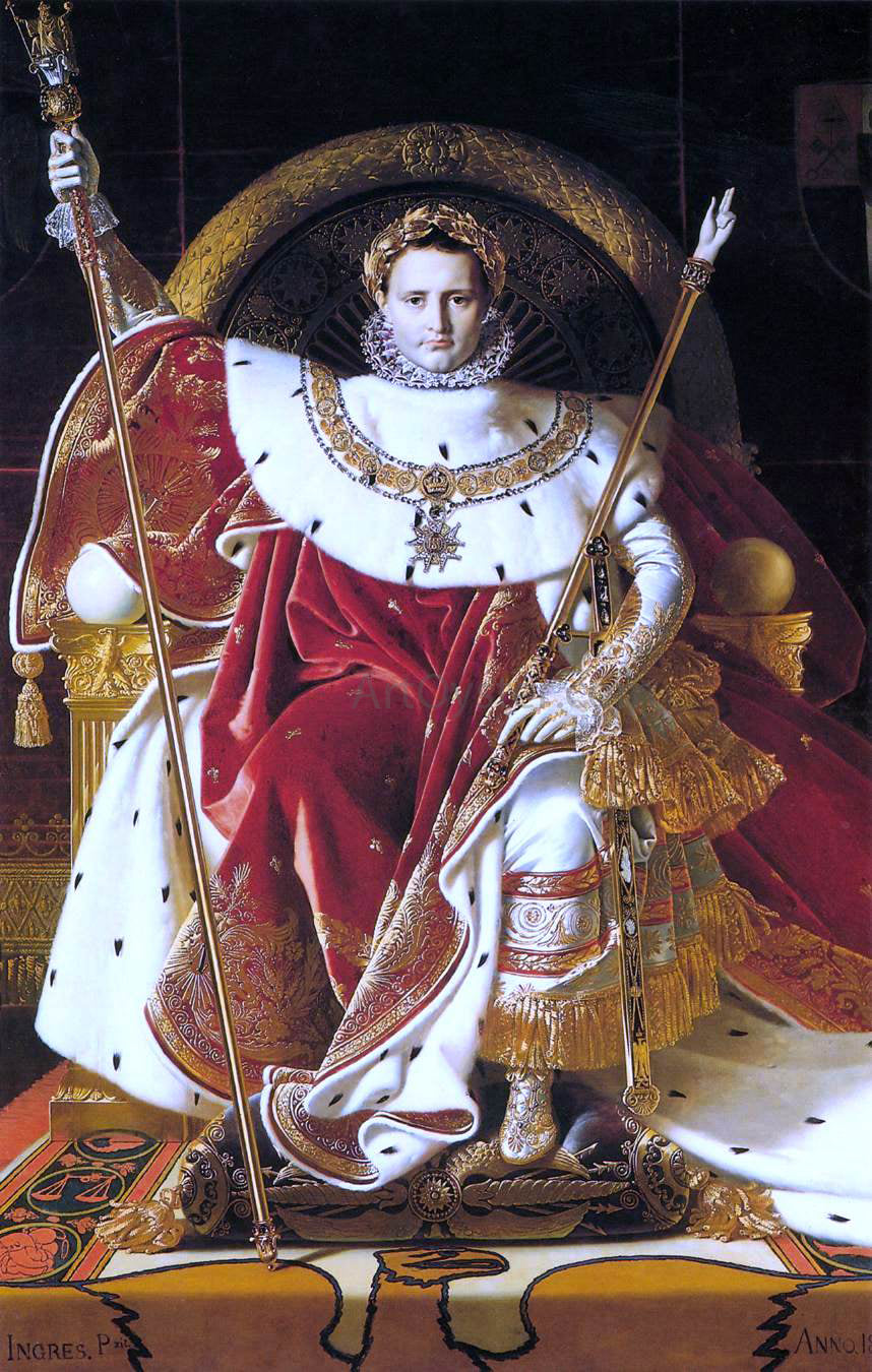 Jean-Auguste-Dominique Ingres Napoleon I on the Imperial Throne - Canvas Print