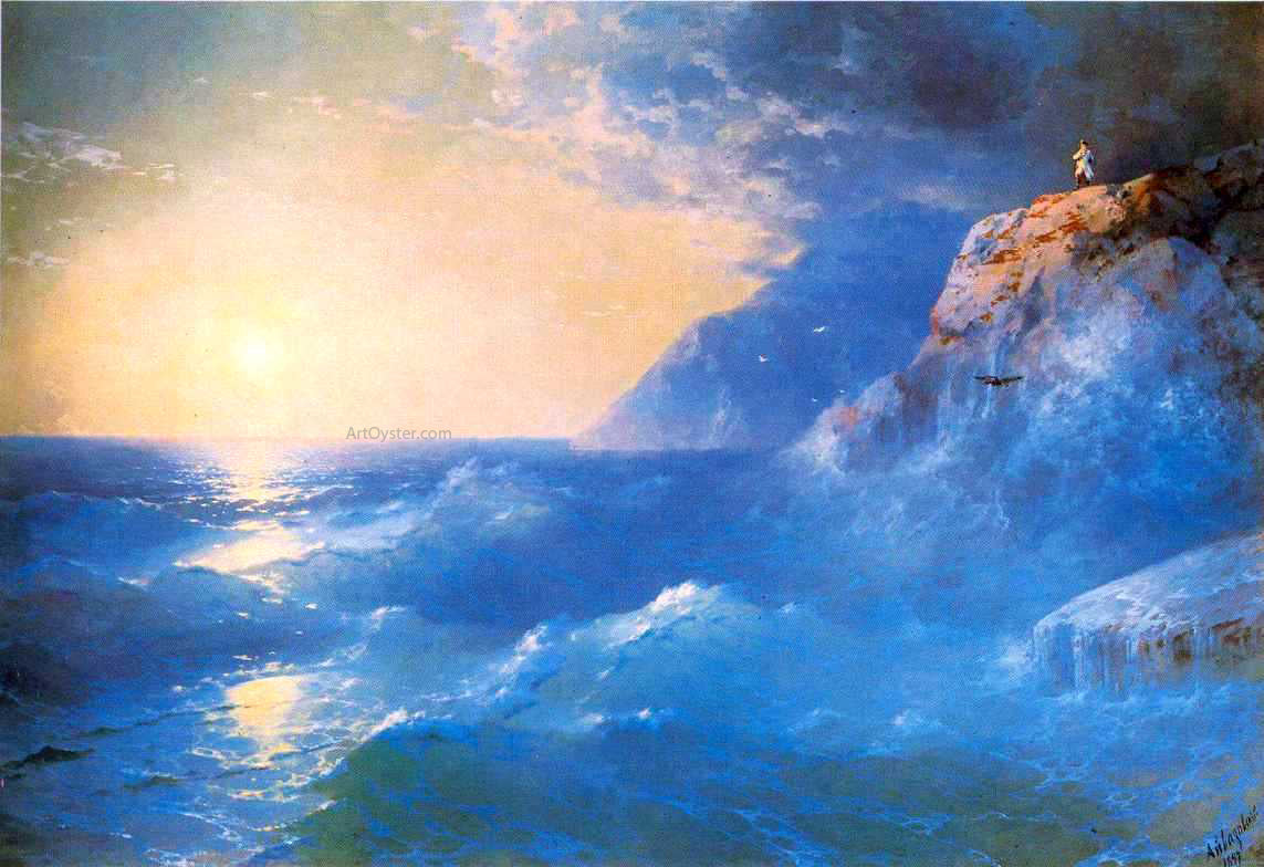 Ivan Constantinovich Aivazovsky Napoleon on Island of St. Helen - Canvas Print