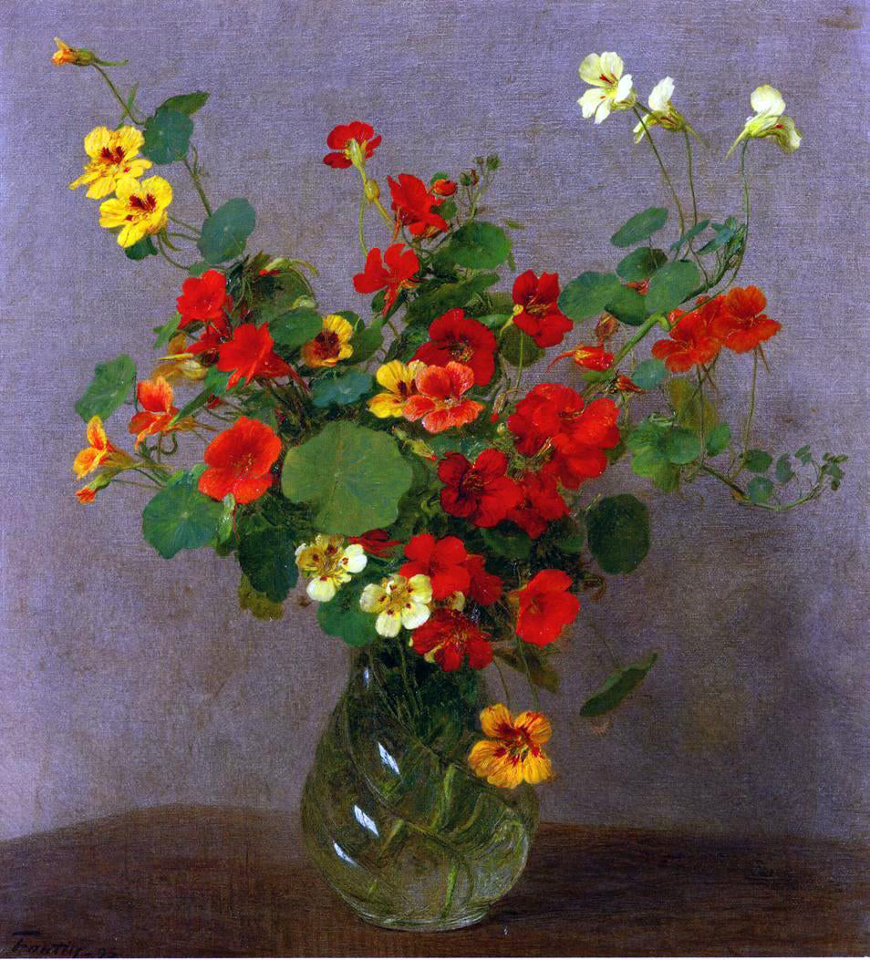 Henri Fantin-Latour Nasturtiums - Canvas Print