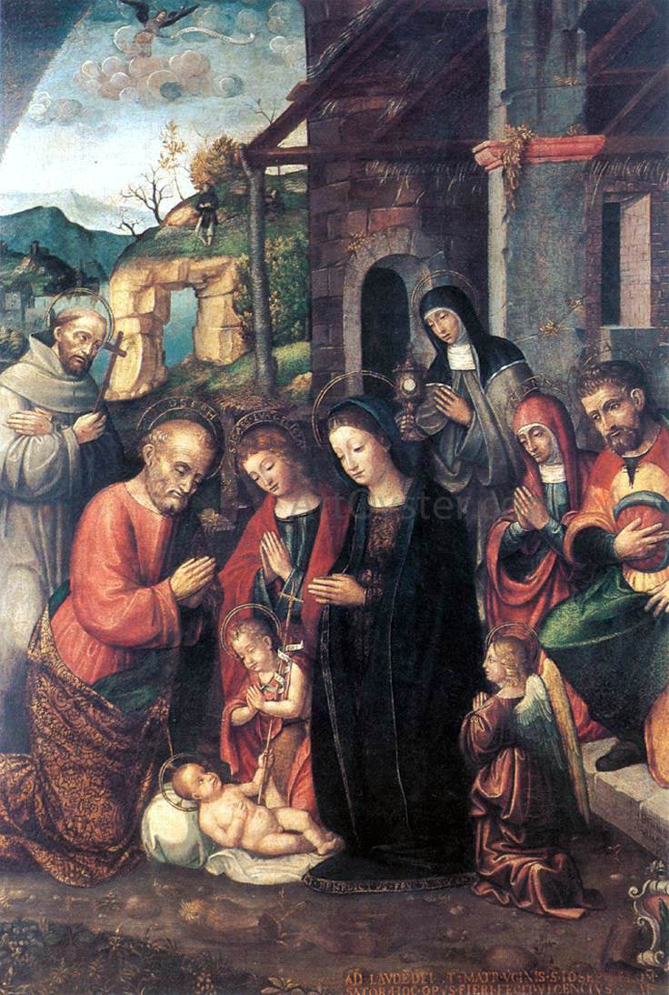 Bernardino Fasolo Nativity - Canvas Print