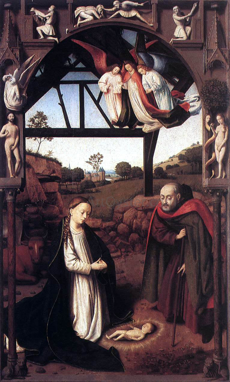 Petrus Christus Nativity - Canvas Print
