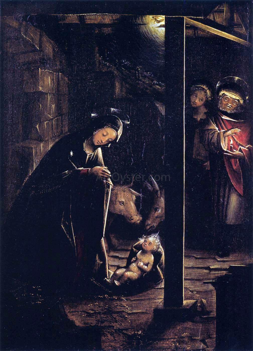 Defendente Ferrari Nativity in Nocturnal Light - Canvas Print