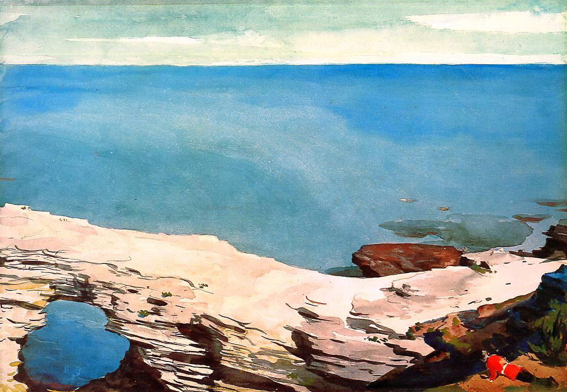 Winslow Homer Natural Bridge, Bahamas - Canvas Print