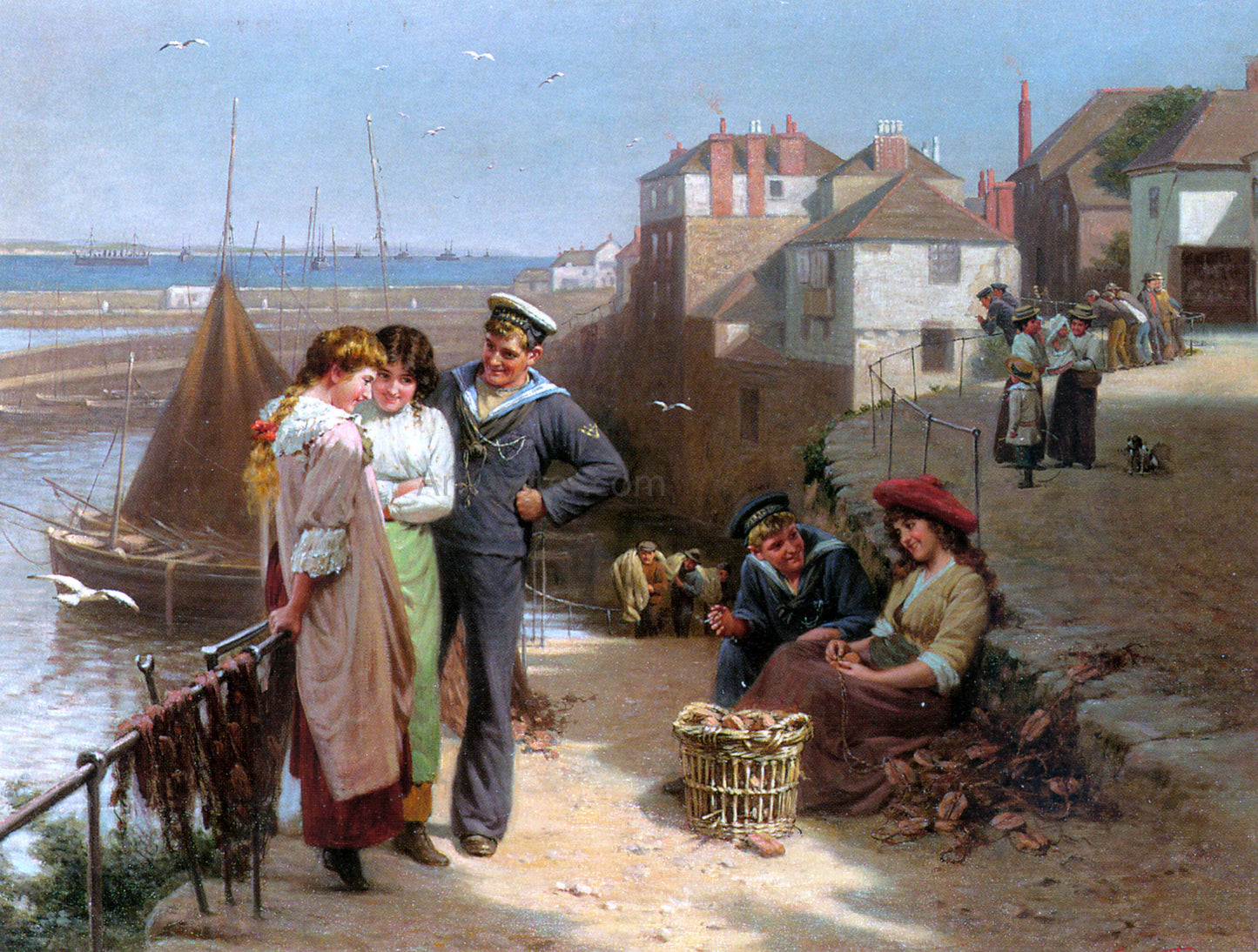 Edwin Thomas Roberts Naval Manoeuvres - Canvas Print