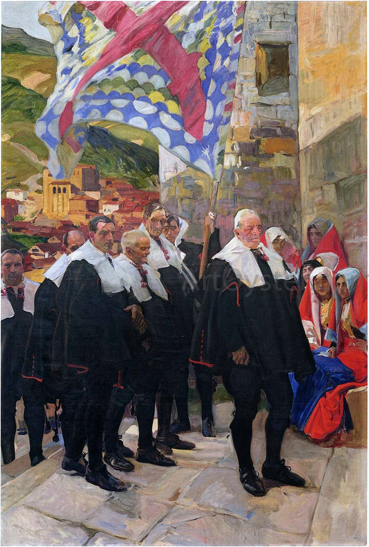 Joaquin Sorolla Y Bastida Navarre, the Town Council of Roncal - Canvas Print
