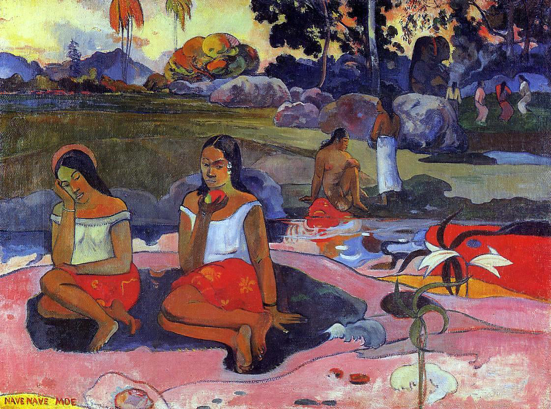 Paul Gauguin Nave Nave Moe (also known as Delightful Drowsiness) - Canvas Print