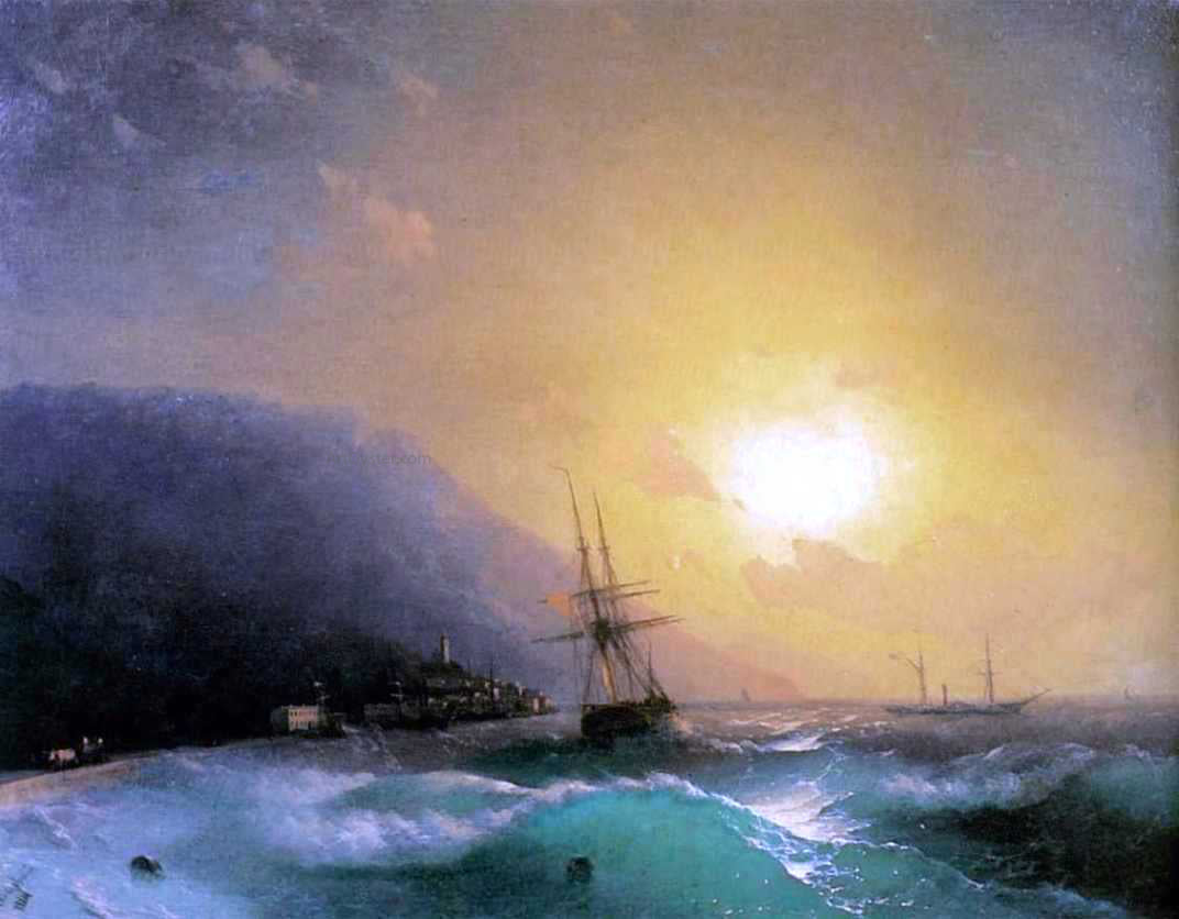 Ivan Constantinovich Aivazovsky Near coast of Yalta - Canvas Print