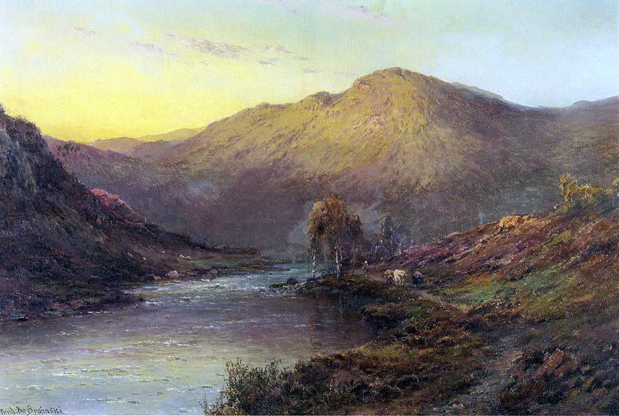 Senior Alfred De Breanski Near Dunkeld - Canvas Print