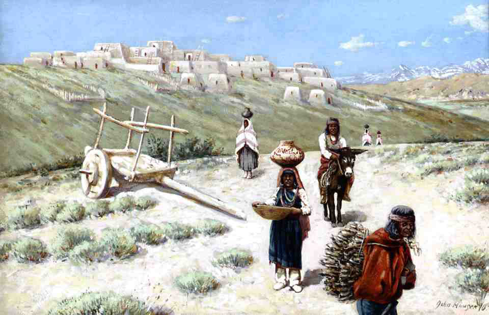 John Hauser Near Laguna Pueblo - Canvas Print