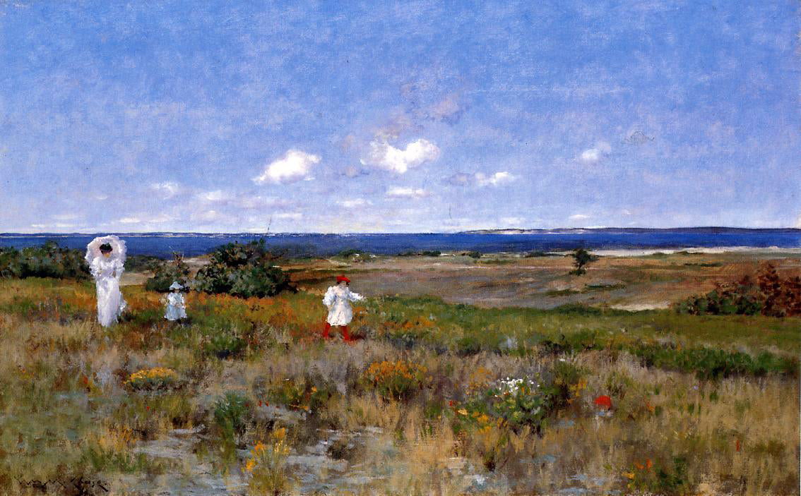 William Merritt Chase Near the Beach, Shinnecock - Canvas Print