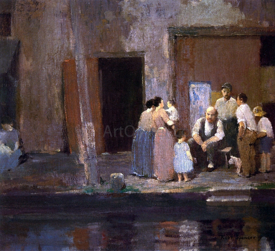 Robert Spencer Near the Blacksmith's Shop - Canvas Print