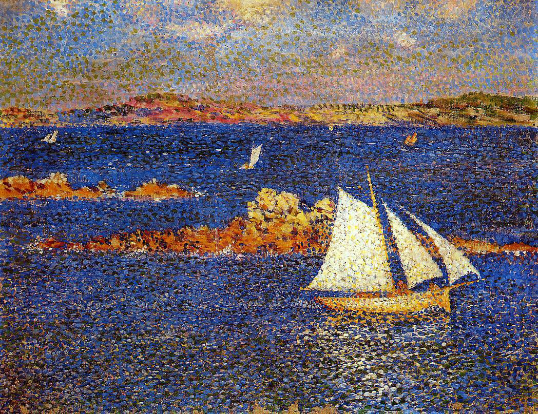 Theo Van Rysselberghe Near the Rocks of Per-Kiridec - Canvas Print