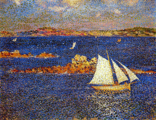 Theo Van Rysselberghe Near the Rocks of Per-Kiridec - Canvas Print