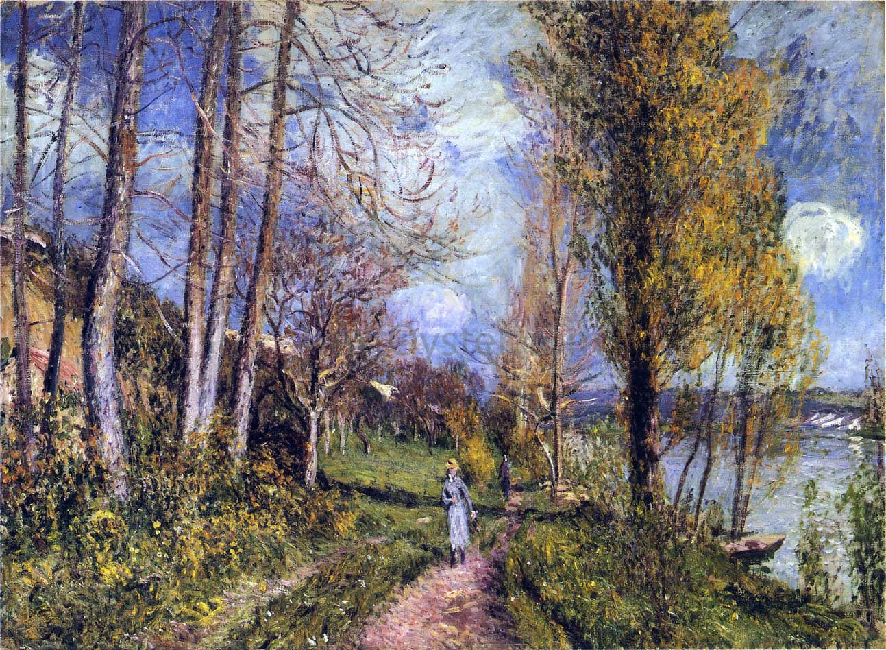 Alfred Sisley Near the Seine at By - Canvas Print