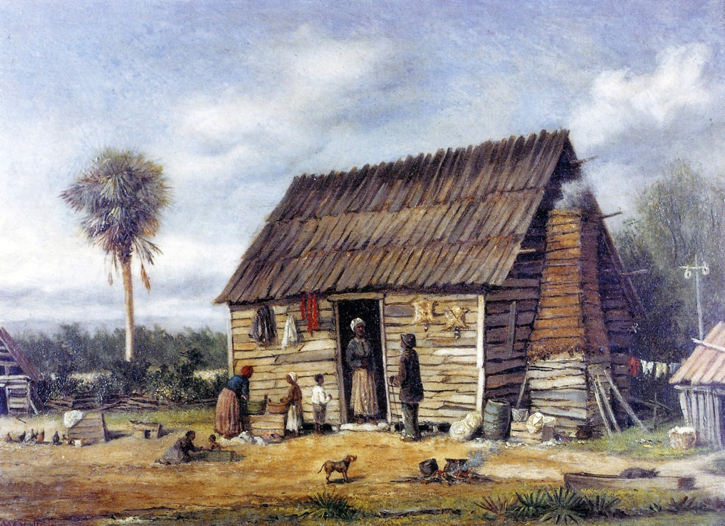 William Aiken Walker Negro Cabin by a Palm Tree - Canvas Print