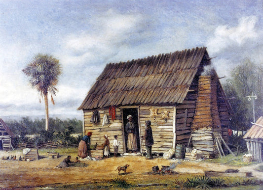 William Aiken Walker Negro Cabin by a Palm Tree - Canvas Print