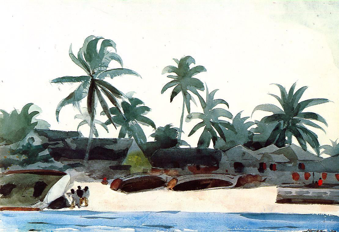 Winslow Homer Negro Cabins and Palms - Canvas Print