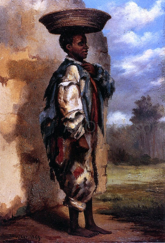 William Aiken Walker Negro Youth with Basket on Head (Cuba) - Canvas Print