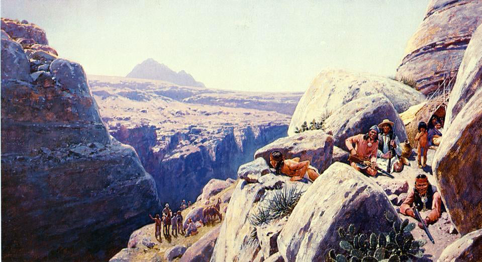 Henry F Farney Nest of Rattlesnakes - Canvas Print