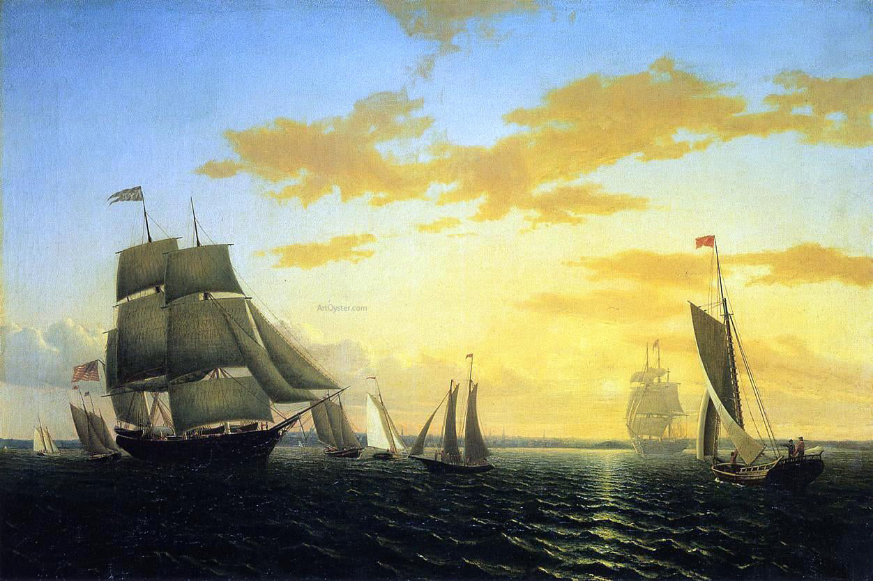 William Bradford New Bedford Harbor at Sunset - Canvas Print