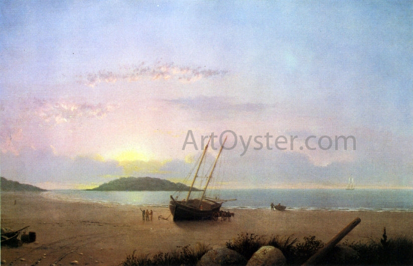 Fitz Hugh Lane New England Coastal Scene - Cape Ann Beach - Canvas Print