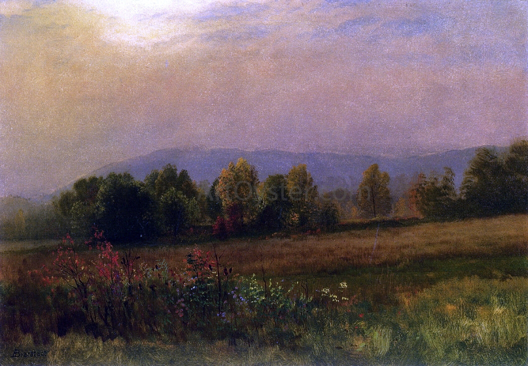 Albert Bierstadt New England Landscape - Canvas Print