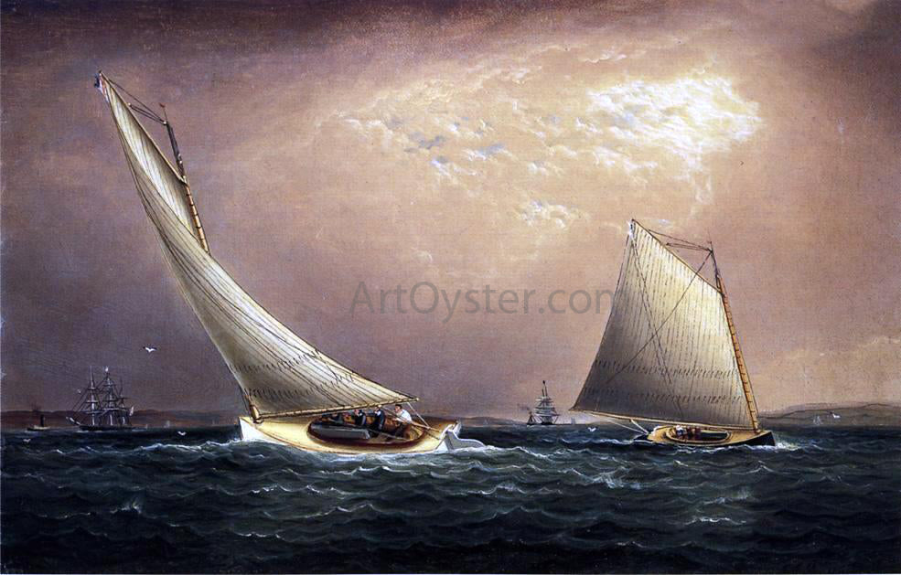 James E Buttersworth New York Bay - Canvas Print