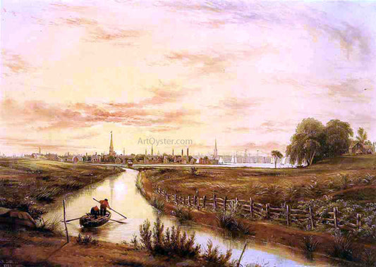 William Rickarby Miller New York from Hoboken - Canvas Print
