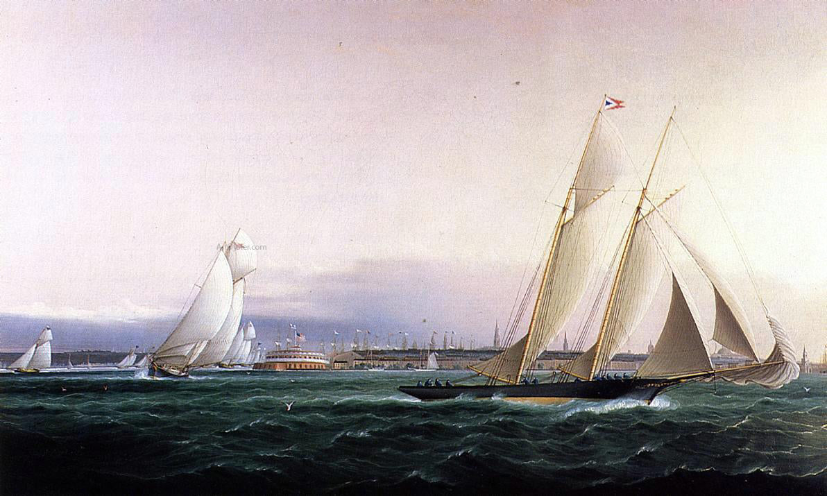 James E Buttersworth New York from the Bay - Canvas Print