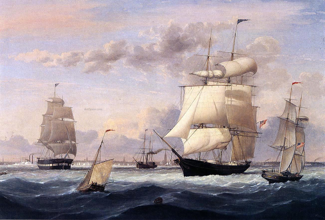 Fitz Hugh Lane New York Harbor - Canvas Print