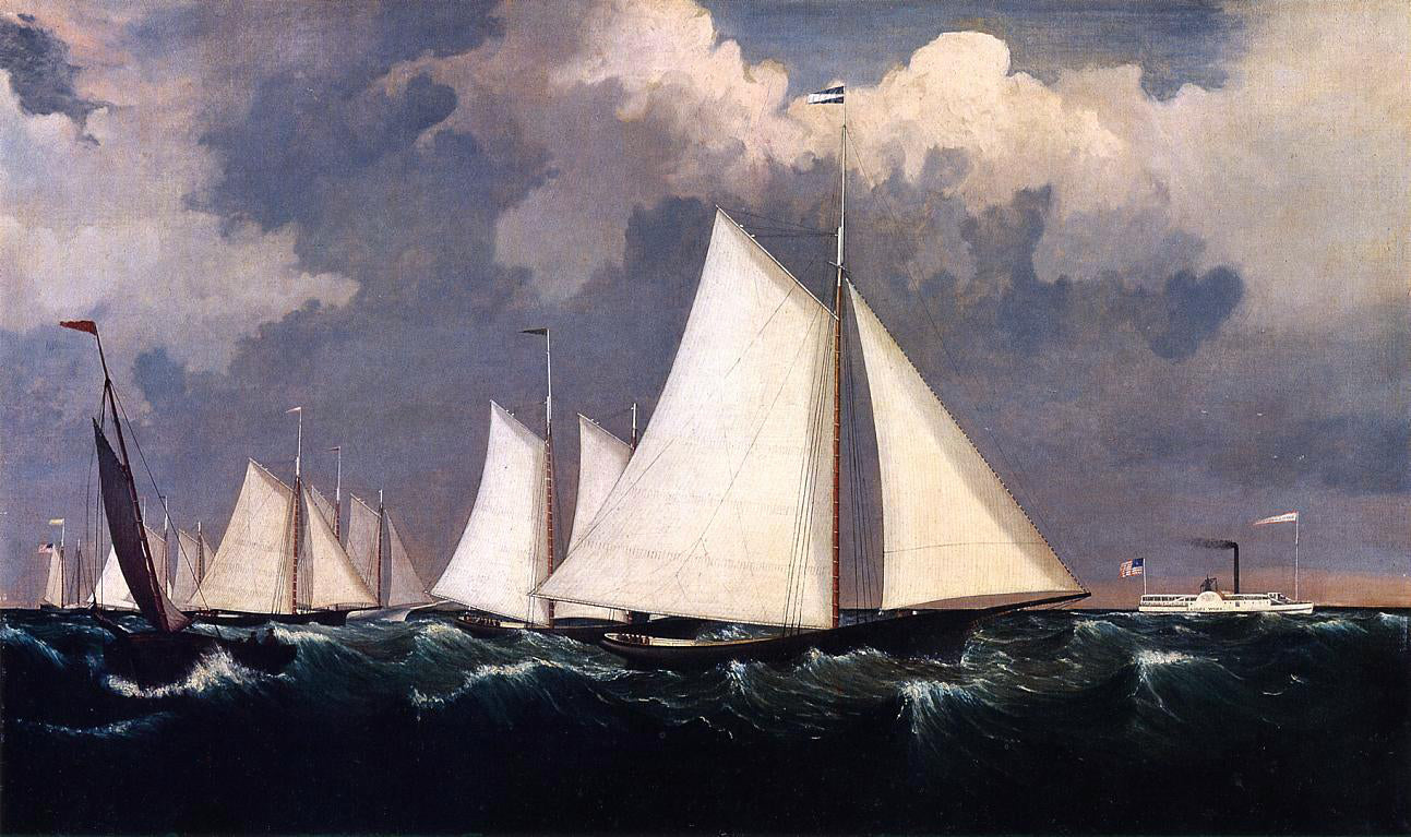 Fitz Hugh Lane New York Yacht Club Regatta - Canvas Print